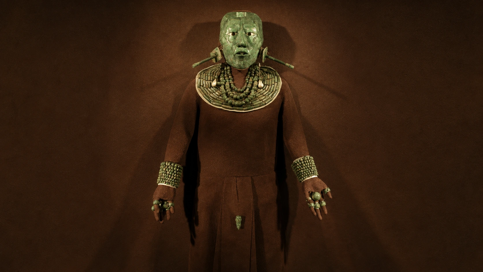 Pakal el Grande — Pakal el Grande y el mundo real de Palenque, representados mediante las insignias funerarias de jade asociadas al gobernante.