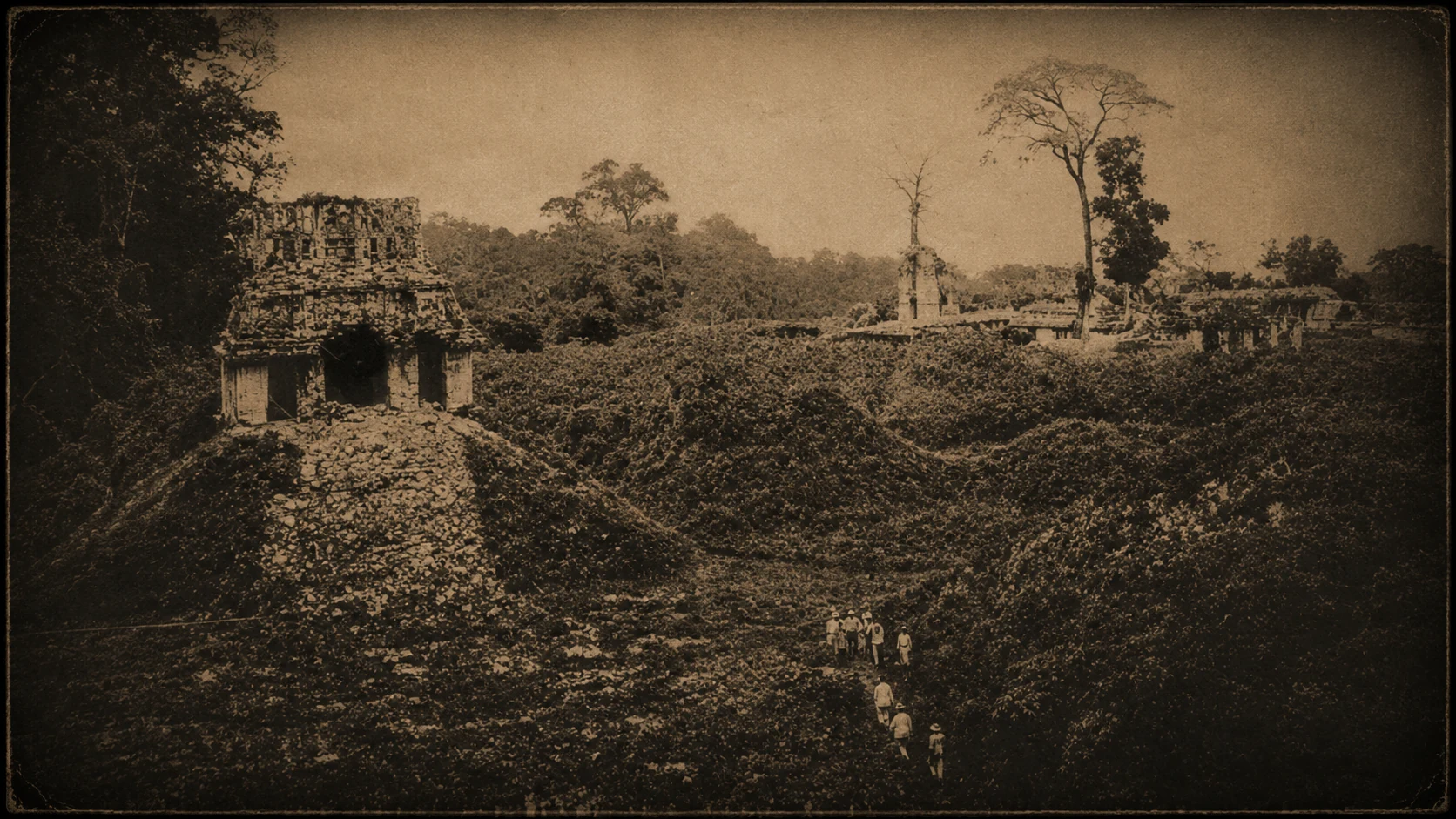 Templo del Sol y Palacio después del desmonte, 1934 Templo del Sol y Palacio después del desmonte, 1934